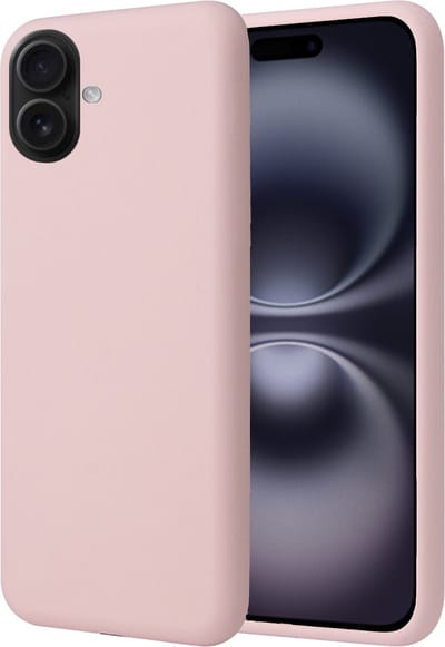 Hoesje geschikt voor iPhone 16 - Matte Case Roze met Fluweelzachte Binnenzijde