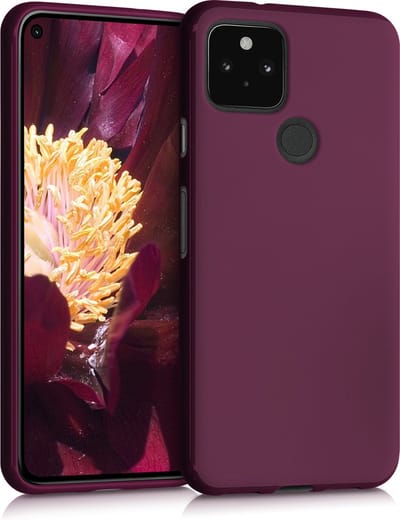kwmobile telefoonhoesje geschikt voor Google Pixel 5 - Hoesje voor smartphone - Back cover in bordeaux-violet
