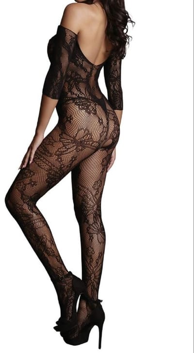 Bodysuit - Doorschijnend - Mesh - Sexy lingerie - Open kruis - Kant - Erotiek - Dames - Lace - Transparante lingerie - Mesh bodysuit - Zwart - One piece - Verleidelijke outfit - Jonyx