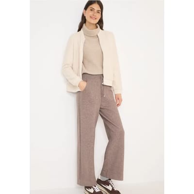 Gebreide broek met wijde pijpen
