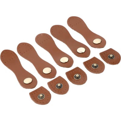5 Set Leren Drukknoopgespen Zacht Draagbaar DIY Naaien Leren Tabsluiting voor Handtassen Schoudertassen brons