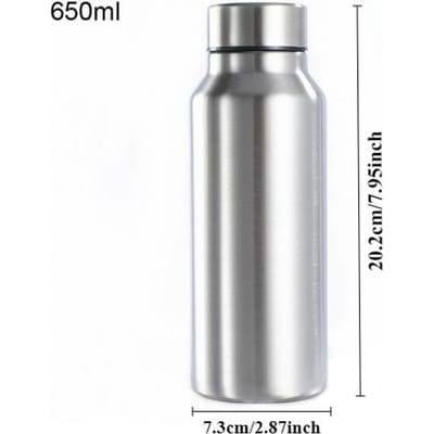 Bouteille d'eau de sport portable Acier Bouteille de sport Flasque en métal Boissons Camping Gym Grande capacité Bouilloire Boisson extérieure Vélo gray