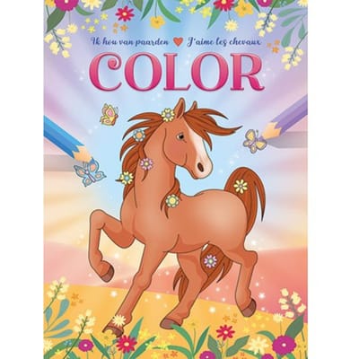 Ik Hou Van Paarden Kleurblok / J'Aime Les Chevaux Bloc De Coloriage - ZNU