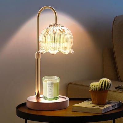 Dimmer Kaarsenwarmer Lamp - Elektrische Kaarslamp met Timer voor Glazen en Geurkaarsen en 2 Gloeilampen