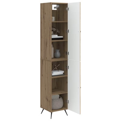 vidaXL - Kast - Set - 2 - st - Bewerkt - hout