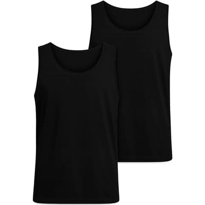 Urban Classics - Loose 2Pack Tanktop - 3XL - Zwart/Zwart