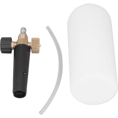 Schuimreinigingspistool 1 4in Hogedruk Grote Capaciteit Autowas Schuimblaster met Verstelbare Spuitmond voor Raam Oprit white