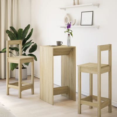 vidaXL - Bartafel - 51x50x103,5 - cm - bewerkt - hout - sonoma - eikenkleurig