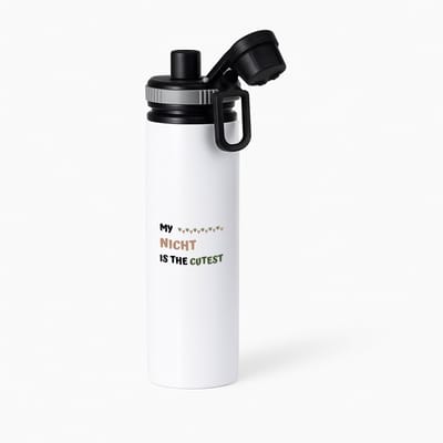 Hacebo® - my nicht is the cutest waterfles met draaidop grijs - Nicht - schattige nicht - verjaardagscadeau - verjaardag - cadeau - cadeautje voor nicht - nicht artikelen - kado - geschenk - gift - water fles - 850ML