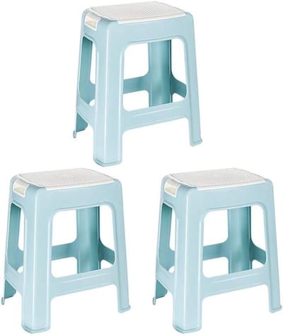 Badkamer Kruk - Hulpmiddel Krukje - Douchen en Baden - Antislip Voeten - 41 x 28 x 46 cm - Blauw
