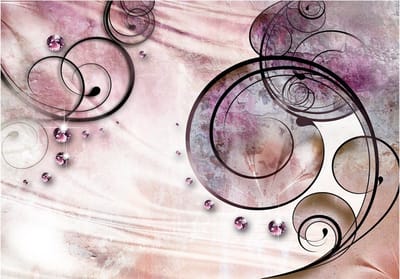 Fotobehangkoning - Behang - Vliesbehang - Fotobehang - Pink Rhapsody - Kunst - 300 x 210 cm