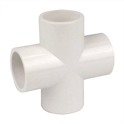 Kruis 4 Manier PVC Fitting voor Tuinbouw en Meubels - Heavy Duty Connectors