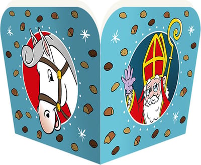 6x Snackbox Sinterklaas - Sinterklaas Decoratie Versiering Piet December Ballon Vlaggenlijn