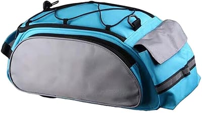 Bagagedragertas – Een waterdichte PVC-tas voor e-bikes met bagagedrager, geschikt voor woon-werkverkeer, toertochten, boodschappen doen en fietsen (blauw).