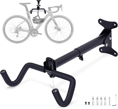 Famanu - Gevoerde inklapbare fietswandhouder met framebescherming, stevige wandmontage