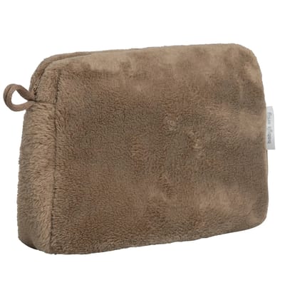 Baby's Only Baby Toilettasje Cozy - Verschoningstasje gemaakt van teddystof - Luieretui - Clay - 25x10x20 cm - Met ritssluiting
