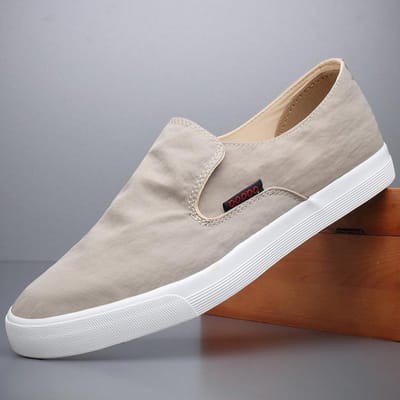 Heren Lente- en Zomer Eenvoudige Canvas Schoenen 39 kaki