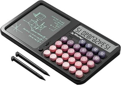 Rekenmachine Notitieblok - Digitaal Kladbord - Notities Maken - Groot Touchscreen - 27 x 18 cm - Zwart