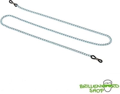 Brilketting – brillenketting – gevlochten staal – Blauw