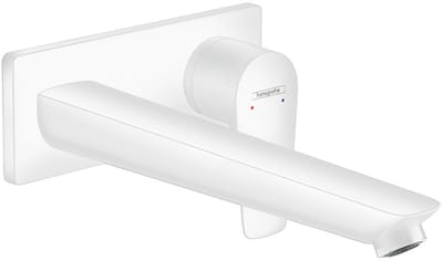 hansgrohe Talis E - Wastafelmengkraan - Ééngreeps bediening - Met afvoerplug - 225mm maat - Mat Wit