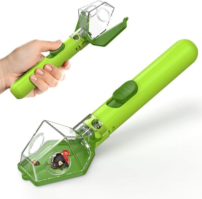 Ryoudavell - Insectenvanger - Insectenpotje voor kinderen - Vliegenvanger - 6x Vergrootglas - Spinnen verjager - Wespenval - STEM Educatieve Insecten Ontdekkingsset - Duurzaam - Voor Binnen - Wespen - Vlieg - Lange Steel - Insectendoos