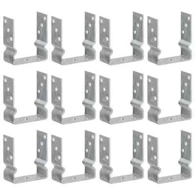 vidaXL Grondankers 12 st 12x6x15 cm gegalvaniseerd staal zilverkleurig