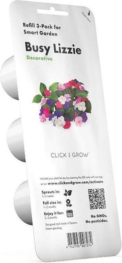 Busy Lizzie Refill 3-Pack (voor Click and Grow Smart Garden toestellen)