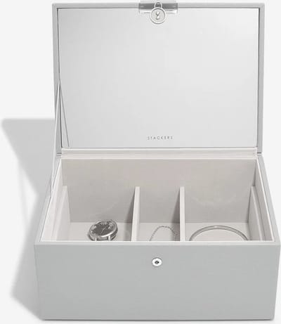 STACKERS GREY - Luxe juwelendoos - juwelenkistje - sieradendoos - spiegel