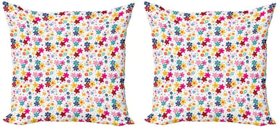 ABAKUHAUS Kussenhoes Set 2x 40x40 cm – Dubbelzijdig bedrukt – Kleurrijk