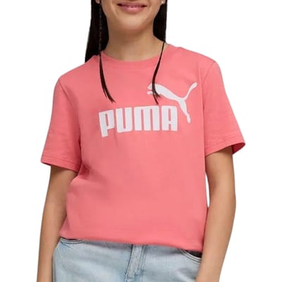 PUMA ESS No. 1 Logo Tee G Meisjes T-shirt - Wild Pink