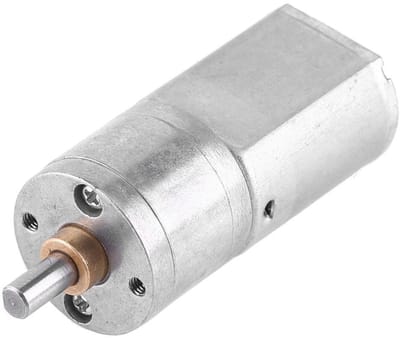 Reductiemotor DC - Turbomotor Wormwiel - Apparaten Aandrijven - Omkeerbaar Hoog Koppel - 12V 15RPM - Zilver