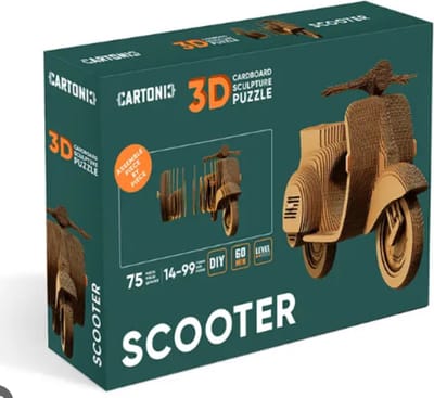 CARTONIC Scooter - 3D Puzzel van gerecycled karton - Creatief voor volwassenen