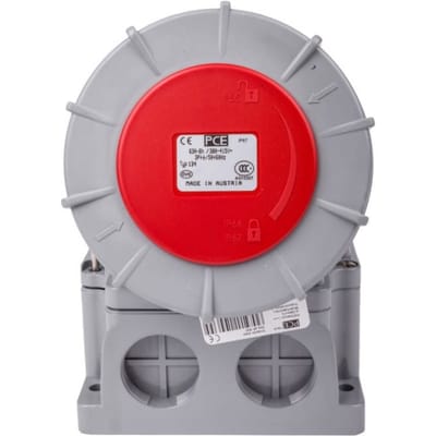 CEE WCD 63A 4 Polig - contactstoppen 63A - 1 stuk - rood met vernikkelde contacten voor corrosiebescherming