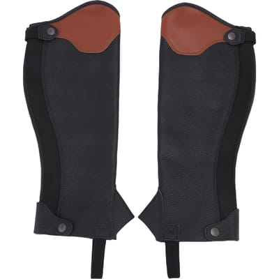 2 PIÈCES Demi-chaps d'équitation pour adultes Vachette Protection de jambe Demi-chap pour l'équitation M