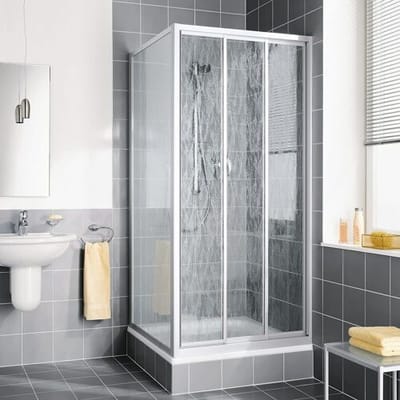 Kermi Nova 2000 sliding door 3-piece 90 x 185 cm N2STD0901811K