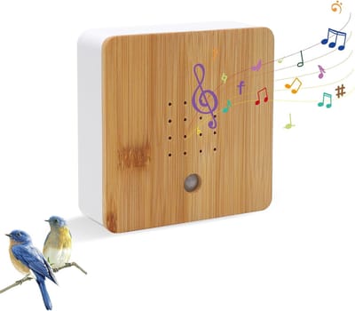 Lexium Vogelgeluiden Huisje met Sensor - Vogelgeluiden Huisje voor op Toilet - Vogelhuisje met Geluid - Singing Bird Box - Bewegingsmelder