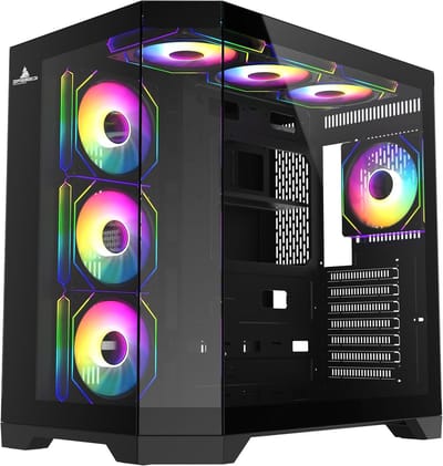 PC Gaming Behuizing - Computerkast ATX - Componenten Beschermen - Drieweg Gehard Glas - 418 x 41 x 28 cm