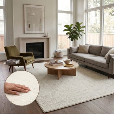 Oz Home Elyse Geometrisch Vloerkleed Crème - Modern Reliëf - 160x230 cm - Laagpolig 10 mm - Polyester/Polypropyleen - Jute Rug - Exclusief Premium Tapijt