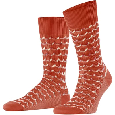 FALKE Sea Rock gedessineerd katoen Sokken heren orange - maat 39-42