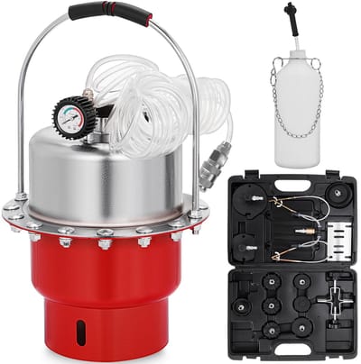 ELVENTO Remontluchter - Remontluchtingsset - Remontluchtingsapparaat - Pneumatische - Rood - 5 liter - Afstelbare druk 0,7 – 2,8 bar