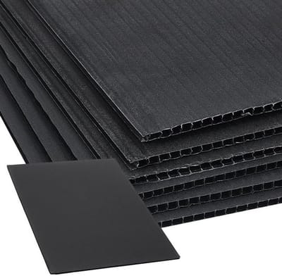 MK Stoer - Kunststof Platen - Groot - Zwart - Waterdicht - Reclameborden - Voor Huisverkoop - Gazon - 10 Stuks - 30 x 20 cm - Blanco Binnenplaatjes - 3 mm dik