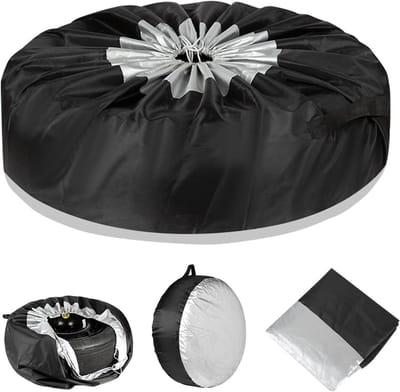 Bandenhoezen Set - Wielhoezen Bescherming - Banden Opslag - Waterdicht Oxford Materiaal - 16-20 inch - Zwart