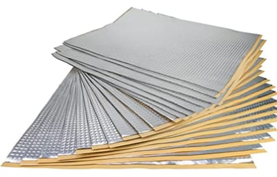 Aluminium Butyl Platen Isolatiemateriaal 2 mm - Geluidsisolatie Auto 3,33 m² Zelfklevend