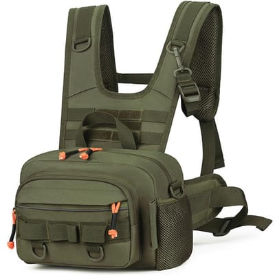 Tactische Borsttas Molle Vest Voorvak Buiten Wandelen Klimmen Vissen Lokaas Reizen Verkenningskit Tas Kampeerrugzak voor Mannen
