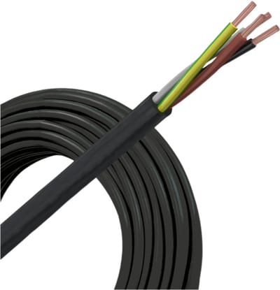 VMVL (H05VV-F) kabel 4x0.75mm2 zwart per rol 100 meter