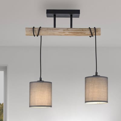 JUST LIGHT. GmbH Plafondlamp Green Tribu, papieren kappen 2-lamps