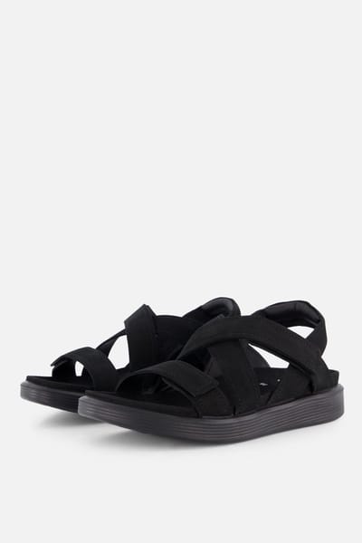 Ecco Soft Sandalen zwart Leer - Maat 38