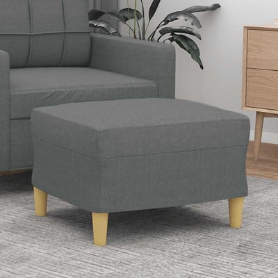 vidaXL - Voetenbank - 60x50x41 - cm - stof - donkergrijs