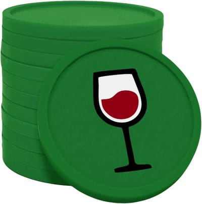 CombiCraft wijn consumptiemunten donker groen - Ø29mm enkelzijdig bedrukt - 100 stuks
