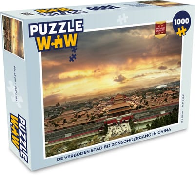 Puzzel De Verboden Stad bij zonsondergang in China - Legpuzzel - Puzzel 1000 stukjes volwassenen